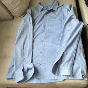 Commission Long Sleeve Shirt, COLOR: Harbor Blue/White, SIZE:XL